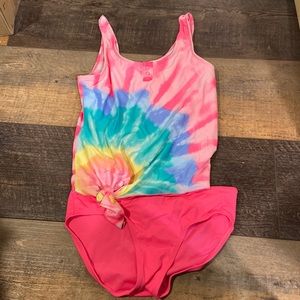 Justice tankini swimsuit tie dye look size 20